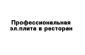 Профессиональная эл.плита в ресторан